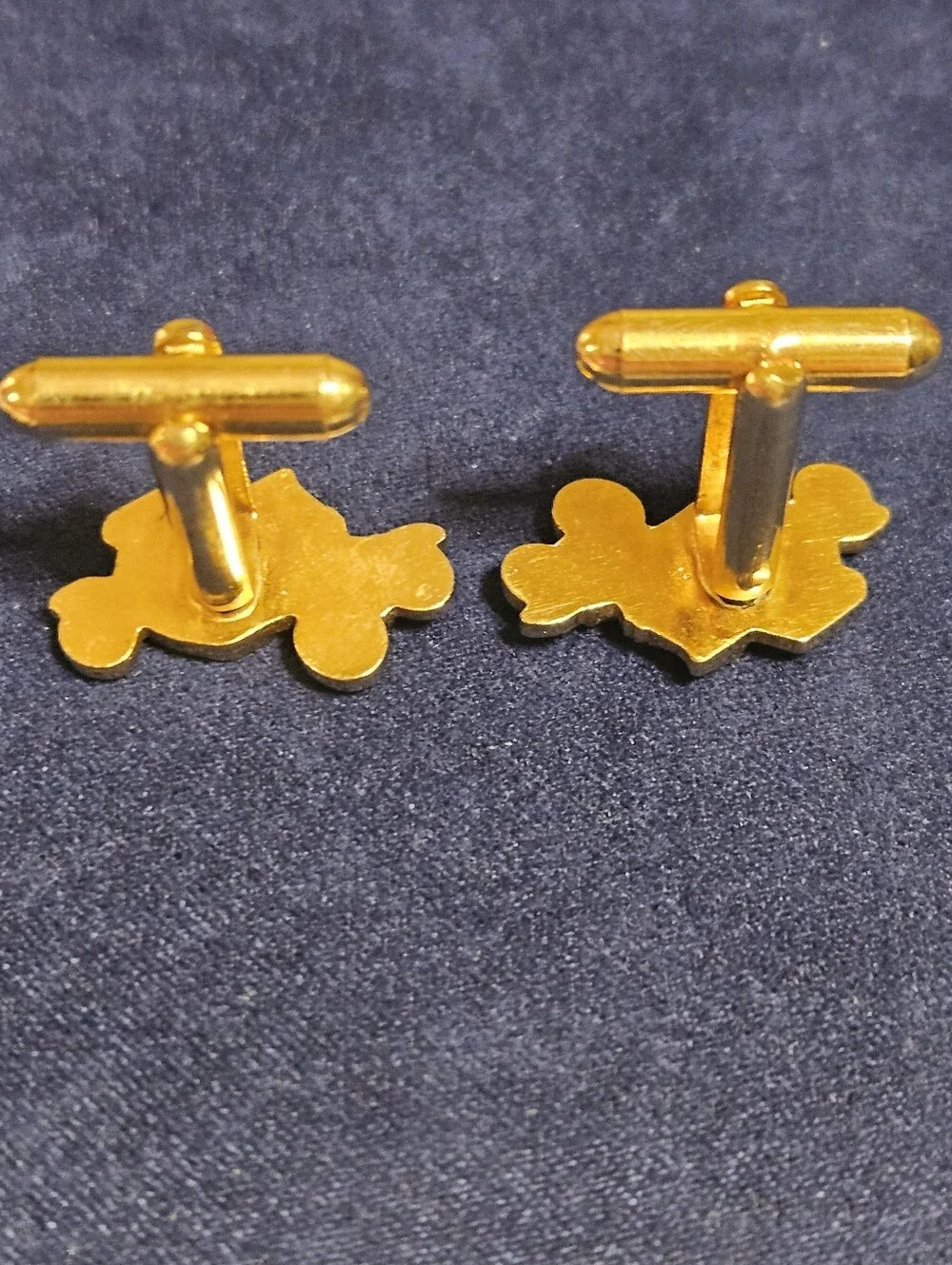 Vintage Model T Car Cufflinks Gold Tone Mid Century 3/4